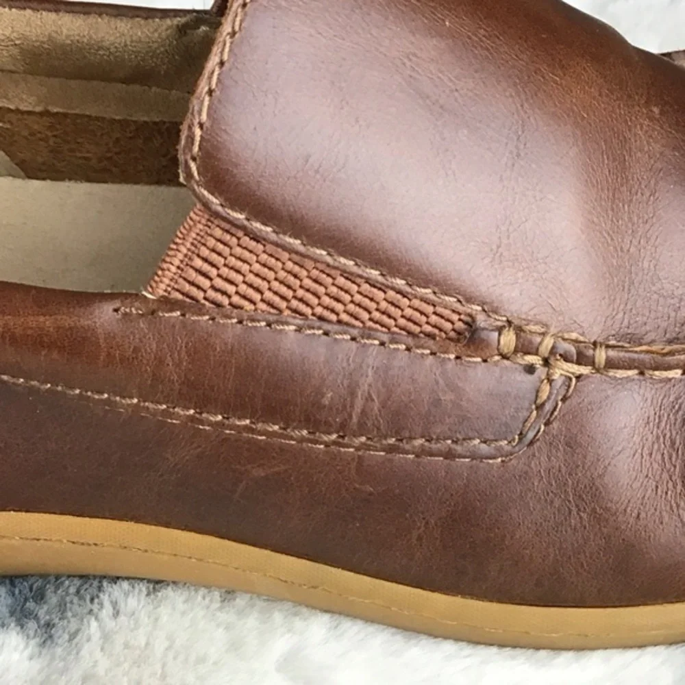 Born Men's Brown Leather Brompton II Loafers‎ Slip Ons Size 13M